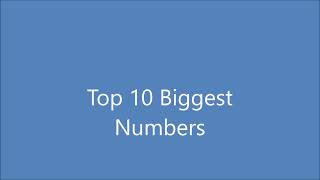 top 10 biggest numbers
top 10 biggest numbers top 10 biggest numbers