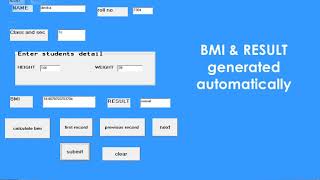 Project with Visual Basic 6.0 & MS Access on the topic - BMI CALCULATOR