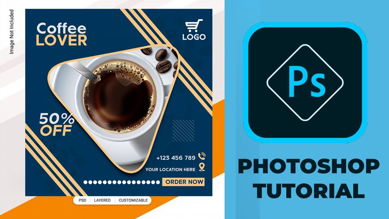 How To Design  Coffee  Flyer - Photoshop Tutorial