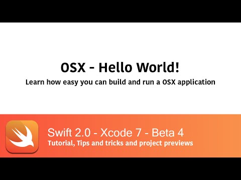 OSX 10.11 - Swift 2.0 - Tutorial - Hello World