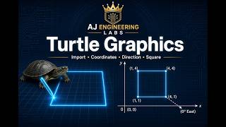 Python Turtle Graphics – Import, Coordinates, Direction & Draw a Square