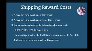 8.4 Reward Shipping Costs // Crush Your Kickstarter