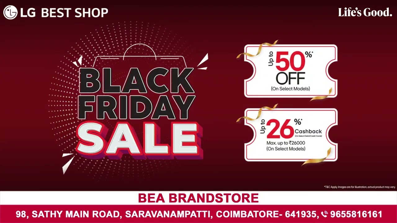 BIGGEST SALE OF THE YEAR ! LG BLACK FRIDAY SALE