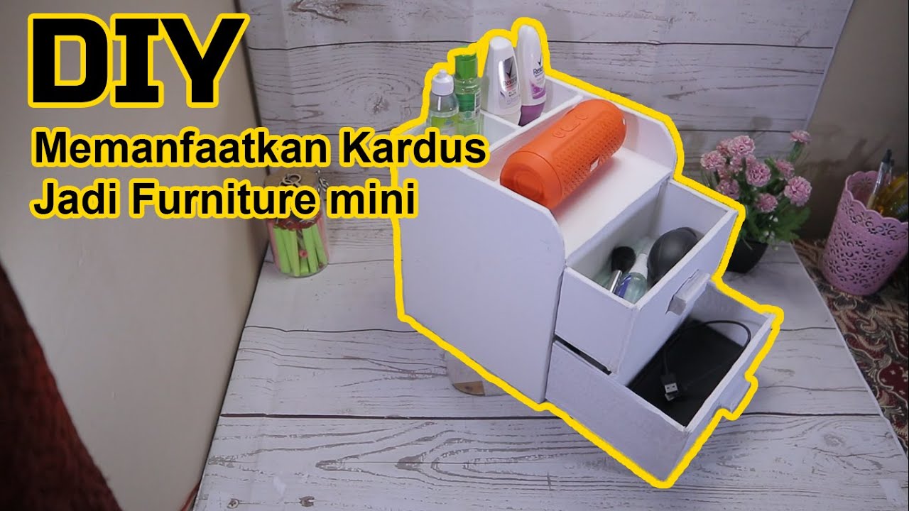 Cara Membuat Rak Laci Kecil Dari  Kardus  DIY How to 