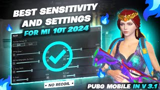 New Best Sensitivity and Settings Xiaomi Mi 10T!!! | NEW UPDATE In v3.1 Pubg Mobile Sensitivity 2024