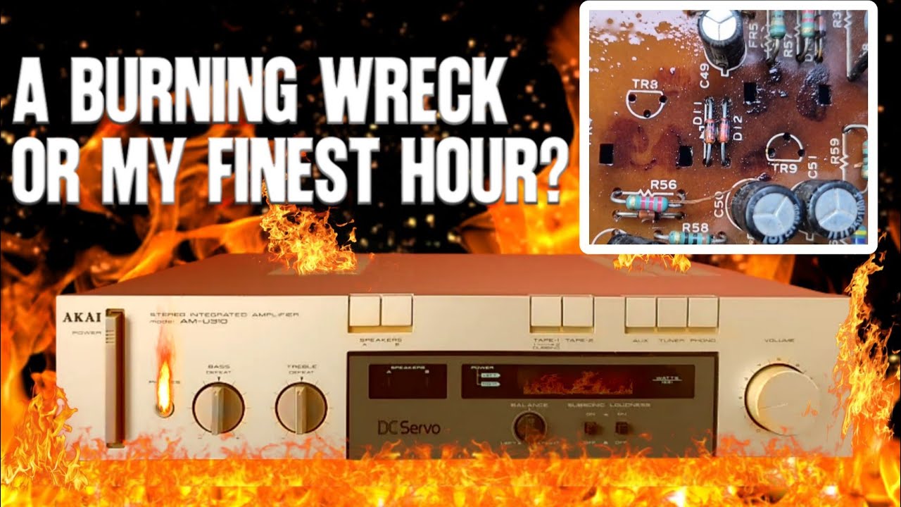 Akai AMU-310 Faulty and Heavily Damaged Amp Fix (Part 2) Is it a lost cause?