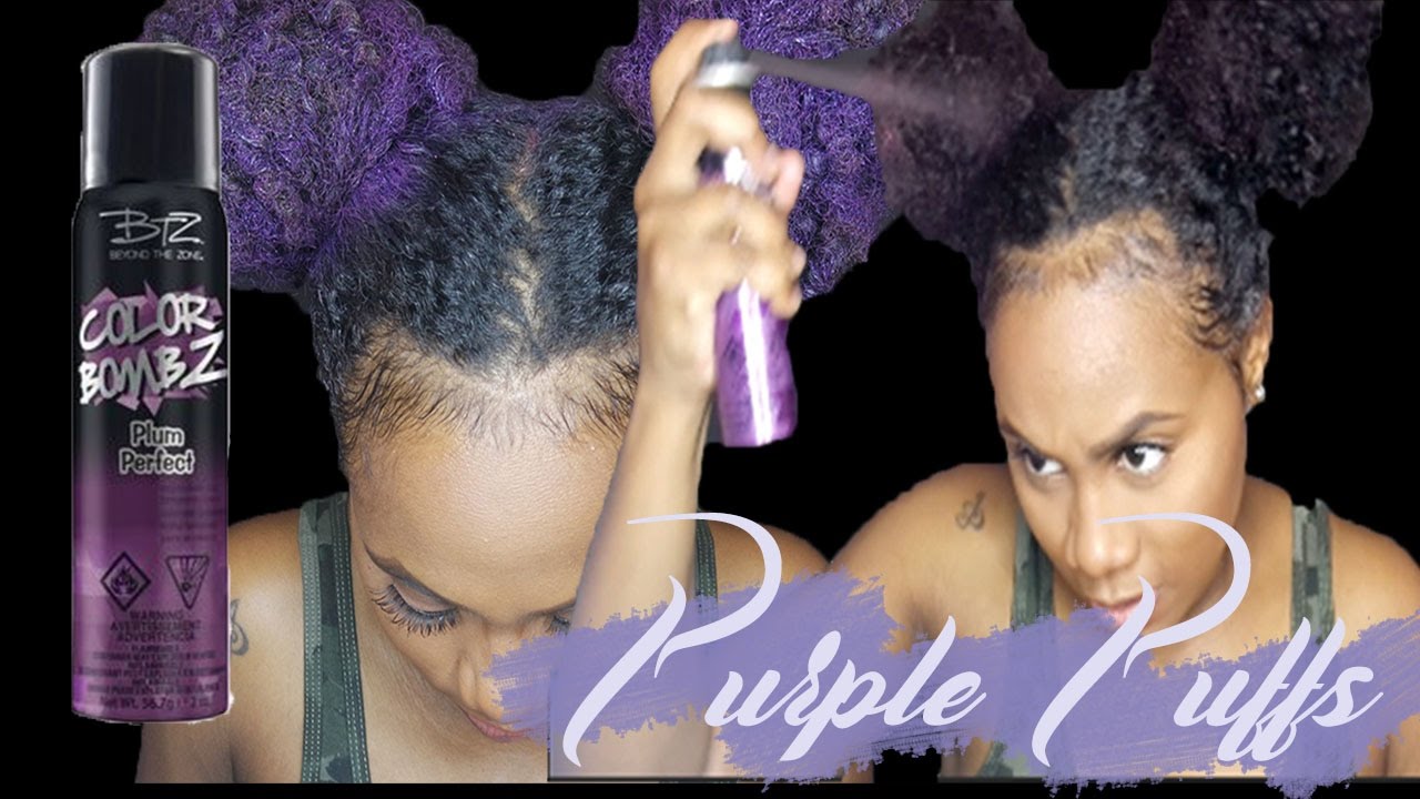 Two Purple Puffs | Plum Perfect Temporary Hair Color Spray | Shardel Haden  - thptnganamst.edu.vn