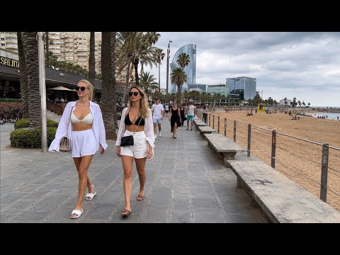 Barcelona, Spain | Beach Walking Tour 4K | Sep 1, 2026