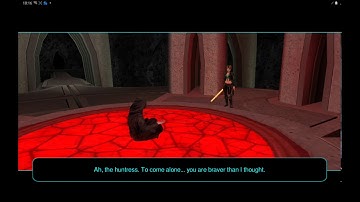 KOTOR 2 Restored Content Mods - Party members attack Darth Traya and failed (Male)