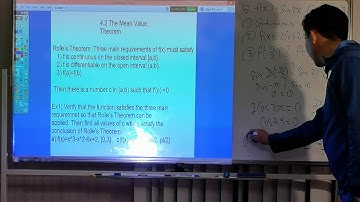 Calculus section 4.2 Rolle