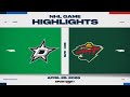 NHL Game 4 Highlights | Stars vs. Wild - April 25, 2026