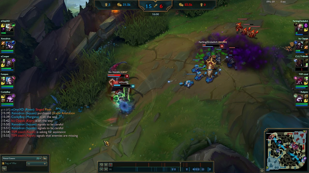 League of Legends 2v1 Platinum 3 Game with Riven