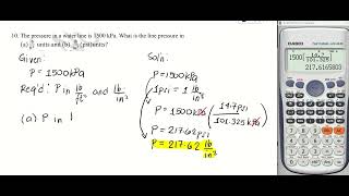 Pressure Unit Conversion: 1500 kPa to psf and psi | Problem 10