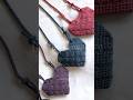 とじはぎなしで編めるアフガン編みのハートバッグ♡#アフガン編み #かぎ針編み #crochettutorial #tunisiancrochet