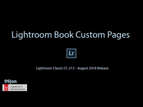Lightroom Classic CC Book - Custom Pages