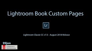 Lightroom Classic CC Book - Custom Pages