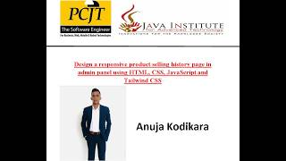 Product Selling History Page Design | WEB Programming I | Java Institute