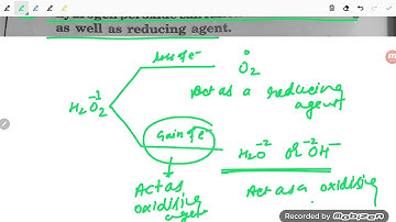 write the chemical reactions to justify that hydrogen peroxide can function as an oxidising as well