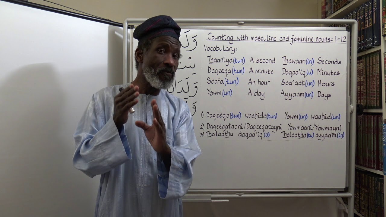 Let's Speak Arabic Unit Two, Lesson Seventeen: Counting no. 1 to 19 using singular and plural nouns - YouTube