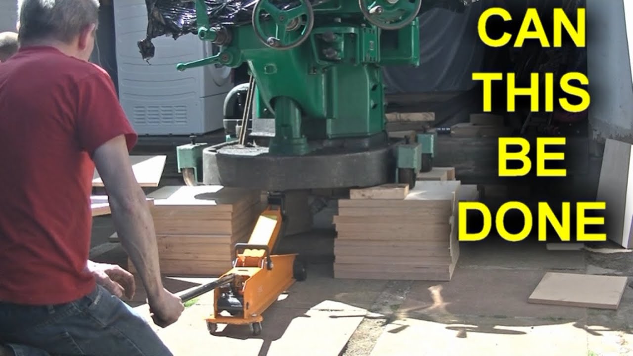 2 Ton Milling Machine Move NO FORKLIFT YouTube