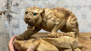 How to carve a jade wood leopard | TUAN WOOD CARVINGS by TUAN WOOD CARVINGS 2,381 views 9 days ago 18 minutes