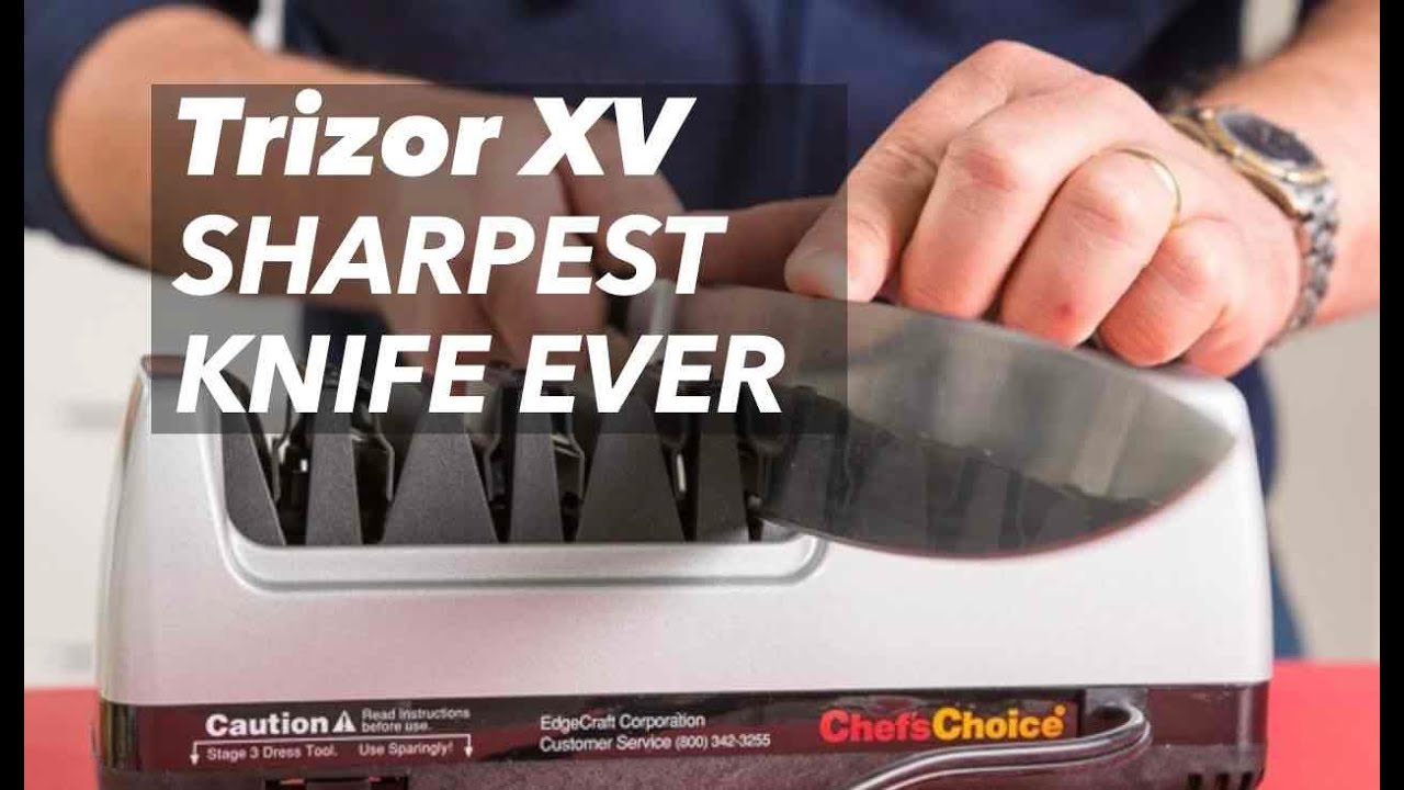 How to SHARPEN Trizor Edge XV Chefs Choice DIY Knife Pronto