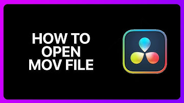How To Open Mov File In Davinci Resolve Tutorial