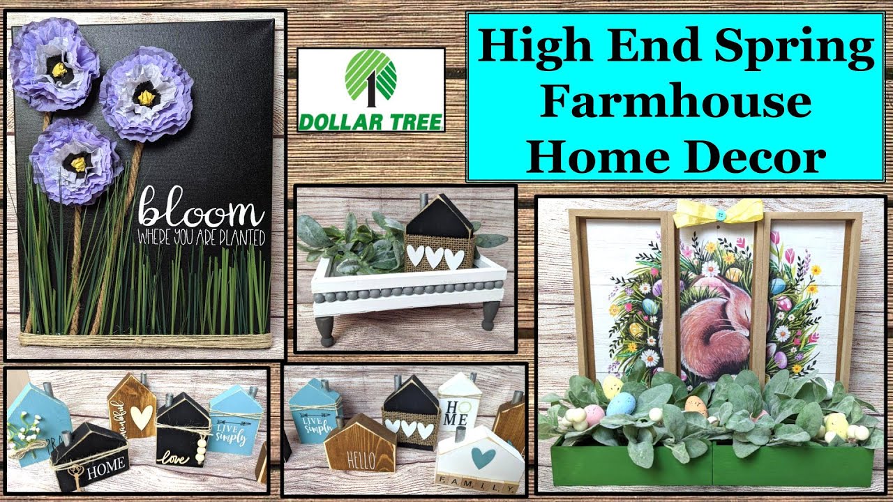 BRAND NEW HIGH END SPRING FARMHOUSE HOME DECOR DIYS | Dollar Tree DIY ...