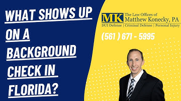 What Shows Up on a Background Check in Florida