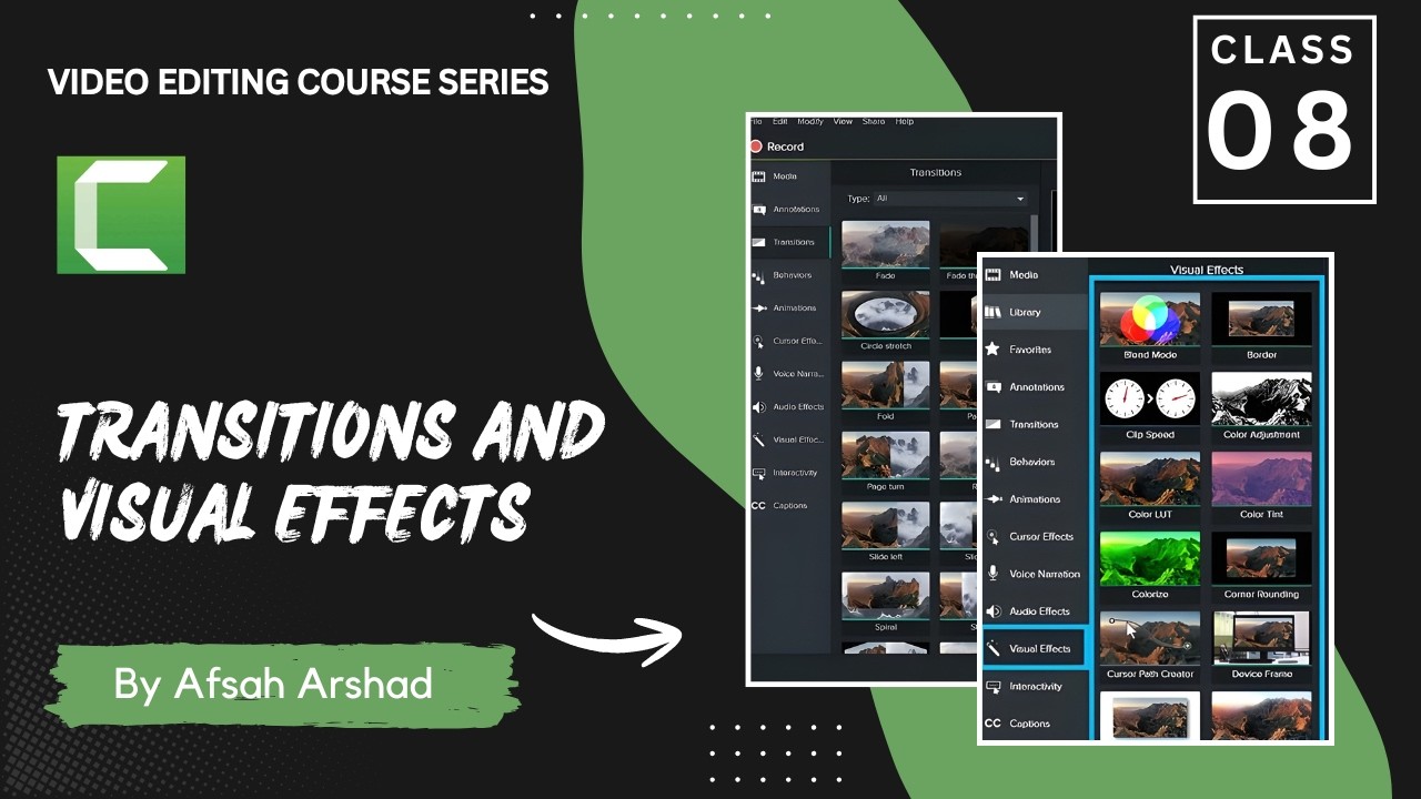 Lecture 8 – Transitions and Visual Effects | Video Editing Course with ...