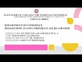 House Rent Allowance -  Ms  Nisha MA