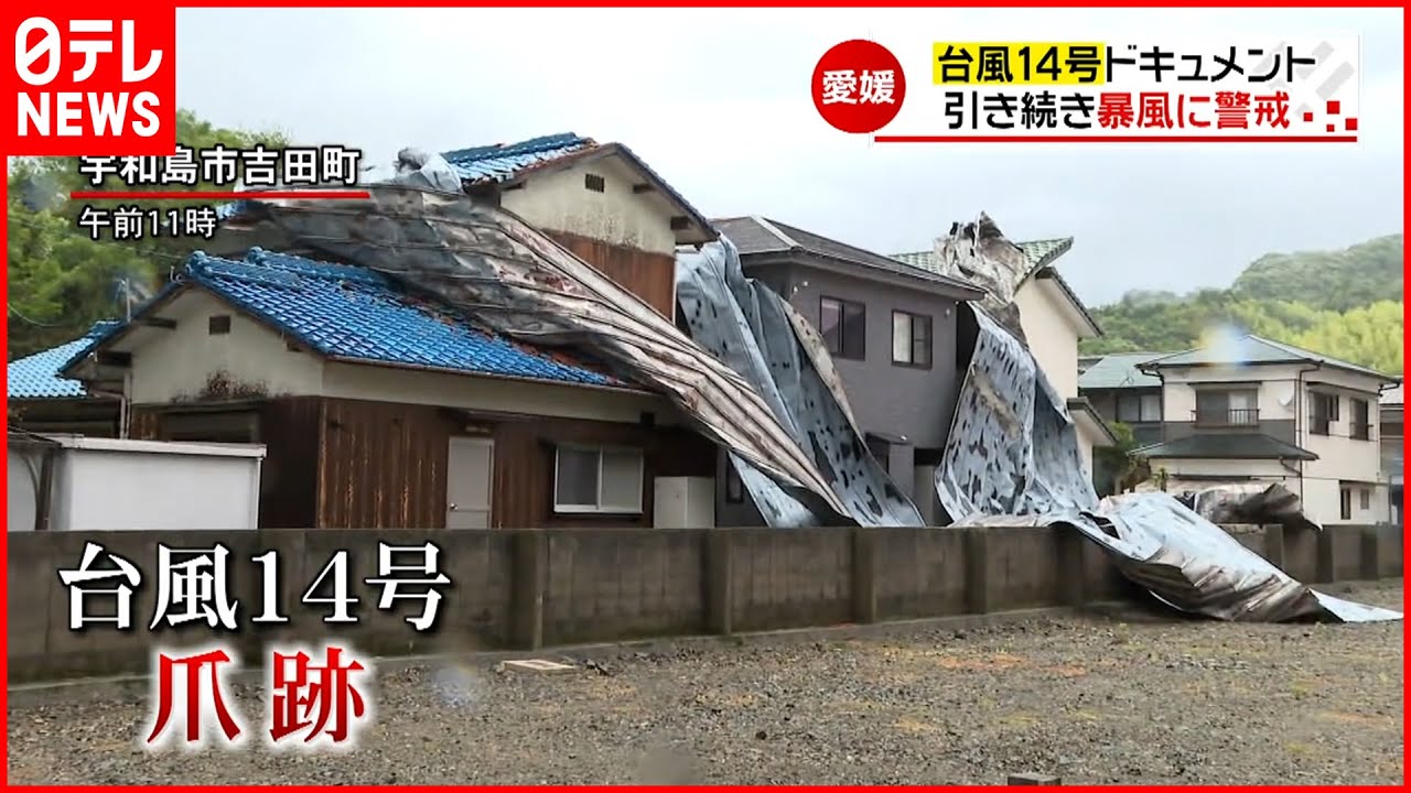 台風14号】観測史上最大… 愛媛県内の被害まとめ NNNドキュメント