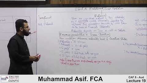 SIR ASIF (FCA) | AUDIT LECTURE 19| FULL HD