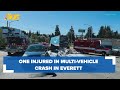 Multiple vehicles involved in Everett crash, one person taken to the hospital