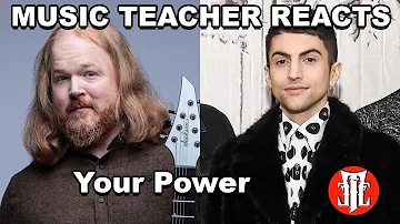 Music Teacher Reacts: MITCH GRASSI - Your Power (BE Cover)