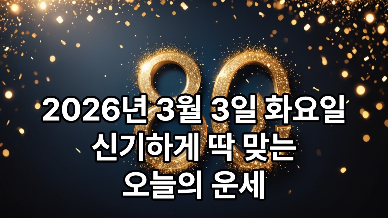 오늘의 운세 (2026년 3월 3일 화요일) #오늘의운세 #오늘의띠운세 #DailyHoroscope