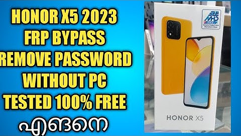 HONOR X5 2023  FRP BYPASS REMOVE PASSWORD WITHOUT PC TESTED 100% FREE