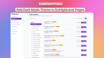 GHL Code Snippets 2 0  Library Overview