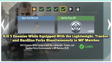 Kill 5 Enemies While Equipped With the Lightweight Tracker and Hardline Perks Simultaneously in MP M