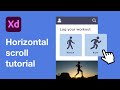 Horizontal scroll in Adobe XD | Easy tutorial