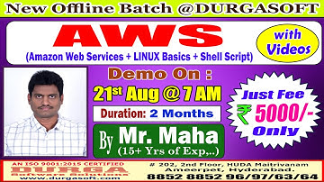 AWS (Amazon Web Services) Offline Training @ DURGASOFT