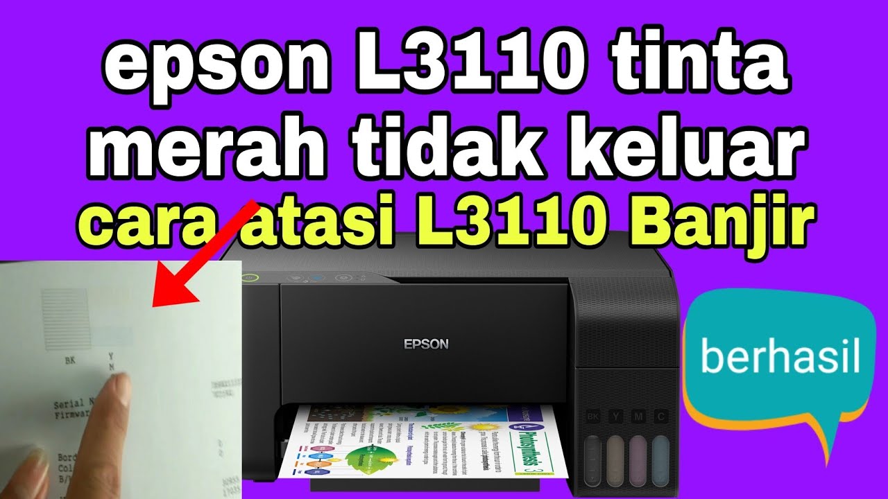 Epson L3110 warna merah tidak keluar YouTube