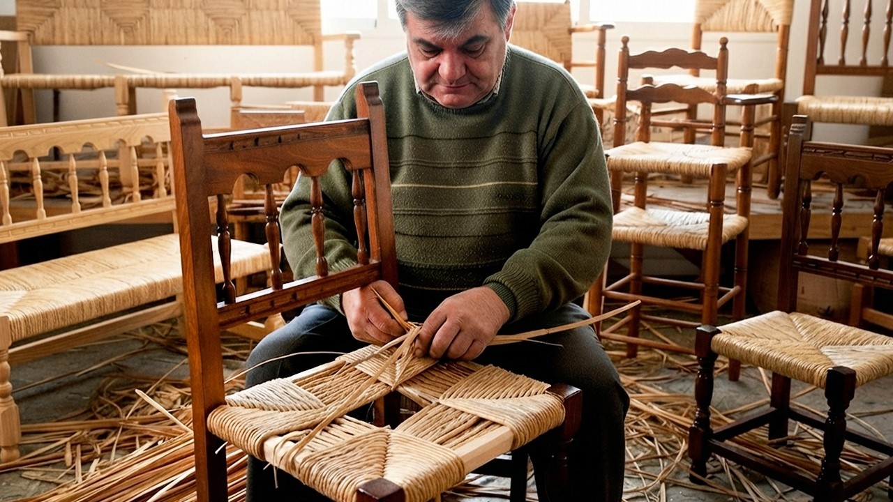 "Irrompible" SILLA DE PUEBLO: 3 generaciones de SILLEROS uniendo tradición y maquinaria