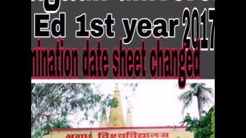 Magadh university B.ed examinations date sheet changed||
