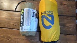 Nemo Tensor VS. Klymit Static V sleep pad