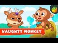 Naughty monkey  story 2 mins kids story time watch this interesting  fun filled cartoon