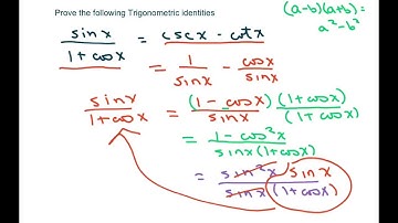 Prove Trigonometric Identities by Multiplying by the Conjugate