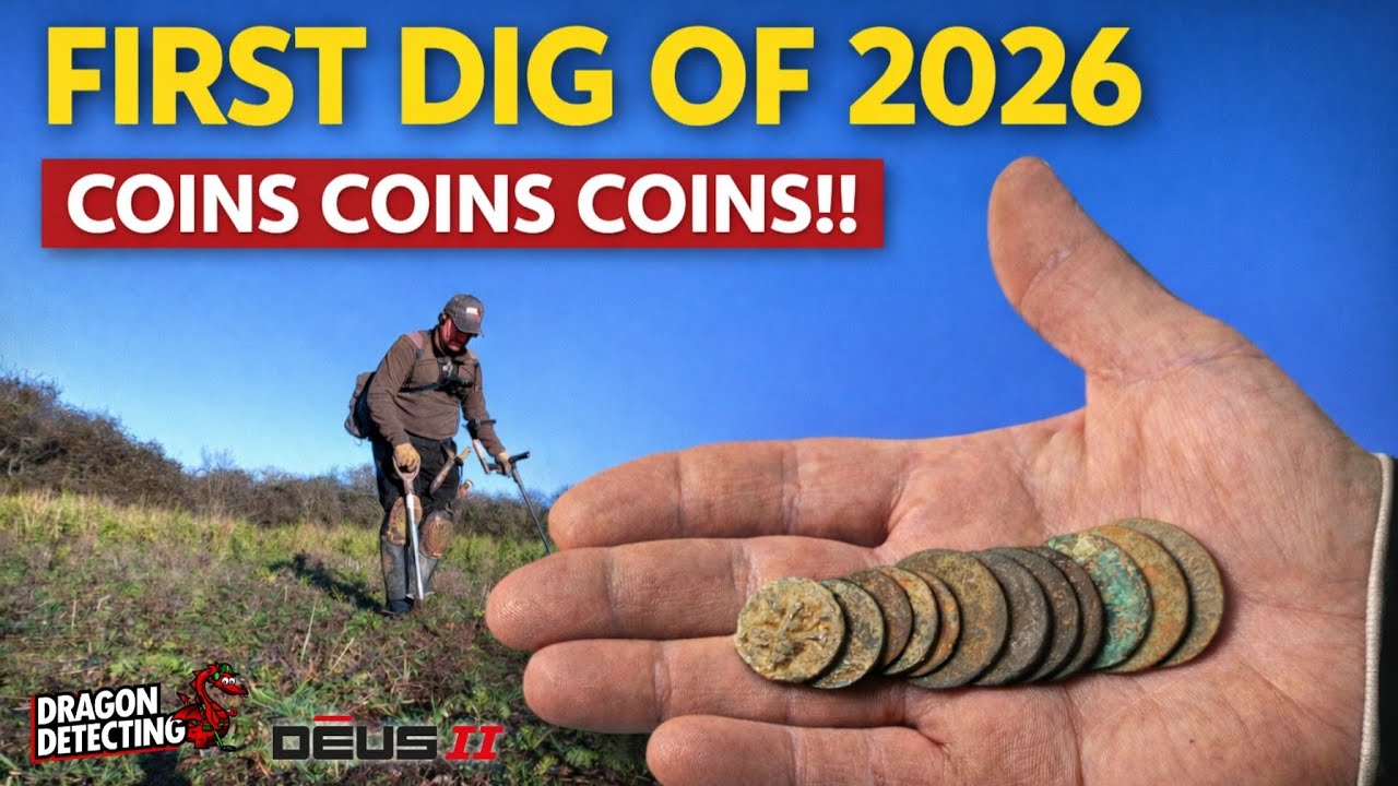 Первые раскопки 2026 года... Столько монет!! 😱💰 | Поиск металла в Великобритании 2026 | XP Deus 2