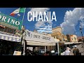 Chania  crete  greece walking tour 4k