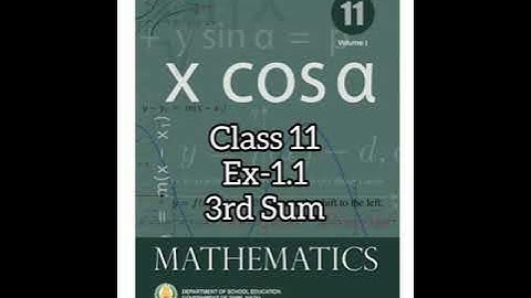 11th Std Maths | Chapter-1 (Sets,Relations and Functions)| Ex-1.1 | 3rd Sum | #Rekhahappytrends
